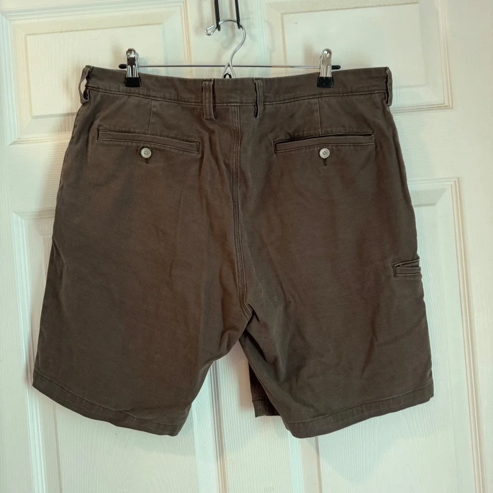 Duluth Trading Co Shorts Mens 36 Brown Flex Ballroom Khakis Relaxed Fit 5540